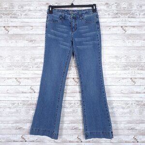 Cest toi Womens Jeans Sz 7 Bootcut Rhinestones 245A